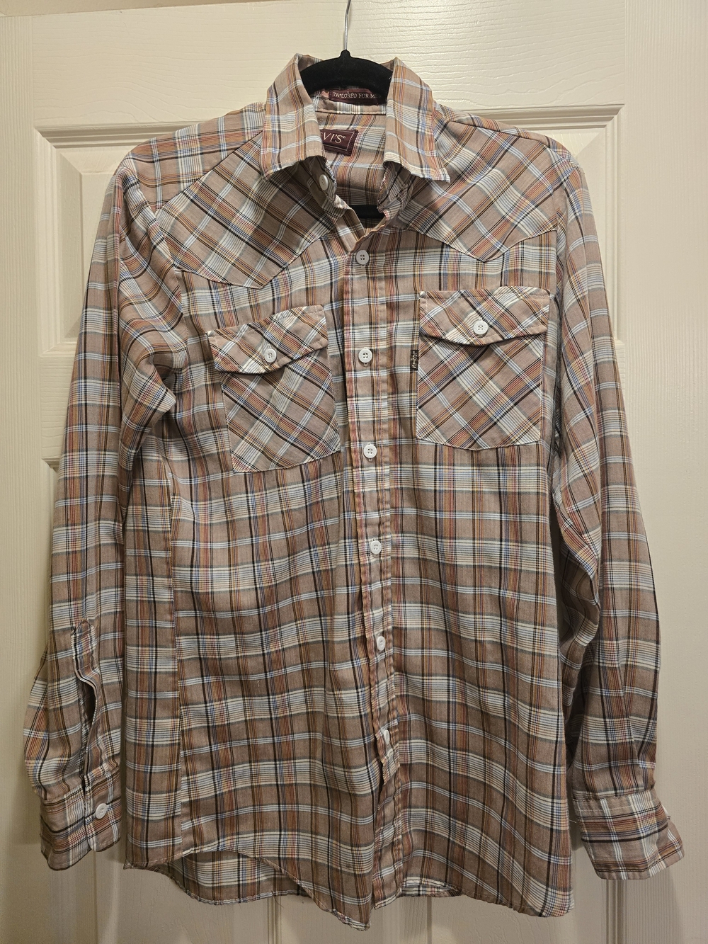 Levi's Men's Brown Plaid Button-Up Shirt